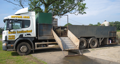 mobile sheep dipping lorry